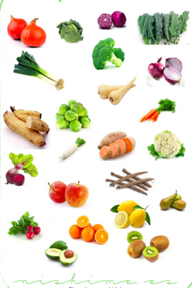 Conoce y consume frutas y verduras de temporada invernal